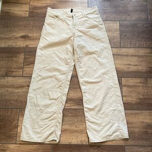 H&M Cream Chinos Relaxed Fit Cotton